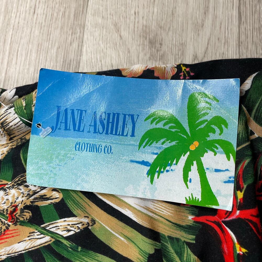 🔥NWT Jane Ashley Vibrant Cockatoo Hibiscus Tropical Hawaiian Resort Sundress S - Picture 10 of 13